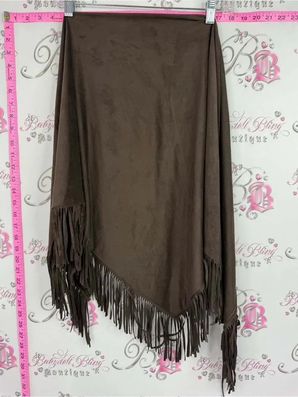 GANZ scarf shawl wrap soft Brown Fringe Shawl Wrap